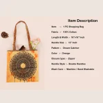 Orange Dream Catcher Unisex Tote Shopping Bag - Image 6