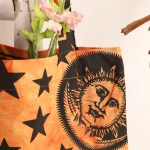 Orange Sun&moon Print Tote Bags - Image 4