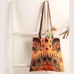 Orange Sun&moon Print Tote Bags - Image 5