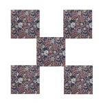 Party Dinner Table Napkins Blue Cotton Fabric - Image 3