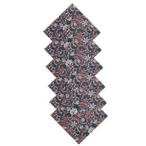 Party Dinner Table Napkins Blue Cotton Fabric - Image 5