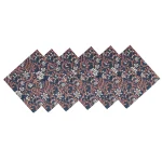 Party Dinner Table Napkins Blue Cotton Fabric - Image 6
