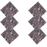 Party Dinner Table Napkins Blue Cotton Fabric