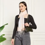 Peach Viscose Rayon Scarf Women's Neckerchief