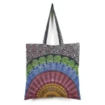 Peacock Mandala Print Shopping Handbag Reusable Bag