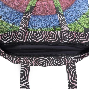 Peacock Mandala Print Shopping Handbag Reusable Bag - Image 3