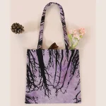 Purple Forest Bag Double Handles Tote Shopping Bag