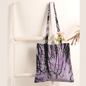 Purple Forest Bag Double Handles Tote Shopping Bag - Image 2