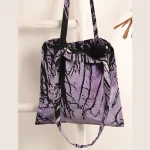 Purple Forest Bag Double Handles Tote Shopping Bag - Image 3