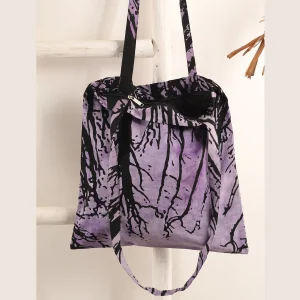 Purple Forest Bag Double Handles Tote Shopping Bag - Image 3