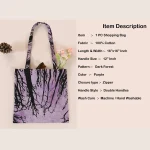 Purple Forest Bag Double Handles Tote Shopping Bag - Image 6