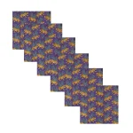 Purple Leopard Print Cotton Dinner Napkins Set - Image 2