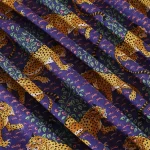 Purple Leopard Print Cotton Dinner Napkins Set - Image 11