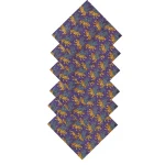 Purple Leopard Print Cotton Dinner Napkins Set - Image 6