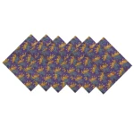 Purple Leopard Print Cotton Dinner Napkins Set - Image 8