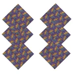 Purple Leopard Print Cotton Dinner Napkins Set - Image 9