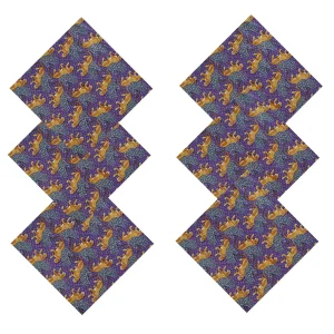 Purple Leopard Print Cotton Dinner Napkins Set - Image 9