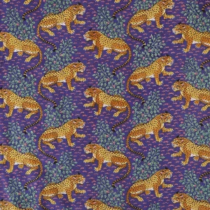 Purple Leopard Print Cotton Dinner Napkins Set - Image 10