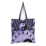 Purple Yin Yang Mandala Print Shopping Bag