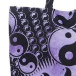 Purple Yin Yang Mandala Print Shopping Bag - Image 2