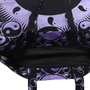Purple Yin Yang Mandala Print Shopping Bag - Image 3