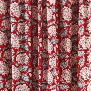Rajasthan Block Print Maroon Floral Table Napkins - Image 10