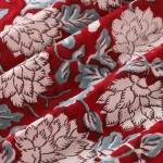 Rajasthan Block Print Maroon Floral Table Napkins - Image 8