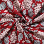 Rajasthan Block Print Maroon Floral Table Napkins - Image 9