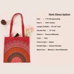 Red Peacock Mandala Print Purse Lightweight Bags - Image 6