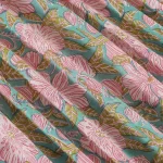 Sanganer Green Floral Print Cotton Fabric - Image 2