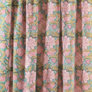 Sanganer Green Floral Print Cotton Fabric - Image 4