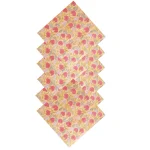 Set 24Pcs Yellow Floral Table Napkins Hand Block Print - Image 4