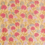 Set 24Pcs Yellow Floral Table Napkins Hand Block Print - Image 7