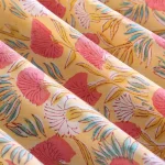 Set 24Pcs Yellow Floral Table Napkins Hand Block Print - Image 9