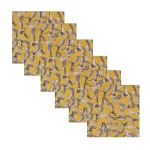 Set of 24 PCS Yellow Cat Printed Table Napkins - Image 4