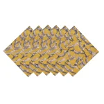 Set of 24 PCS Yellow Cat Printed Table Napkins - Image 6