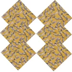 Set of 24 PCS Yellow Cat Printed Table Napkins - Image 3