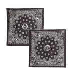 Unisex Cotton Hip Hop Bandana Black Paisley Print Scarf - Image 8