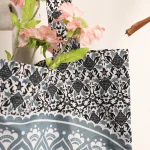 Unisex Shopping Handbag Grey Ombre Mandala Print - Image 4