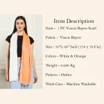Viscose Rayon Orange Ombre Scarf Great Gift for Women - Image 10