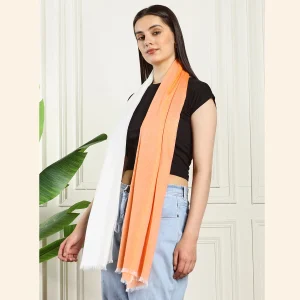 Viscose Rayon Orange Ombre Scarf Great Gift for Women - Image 3