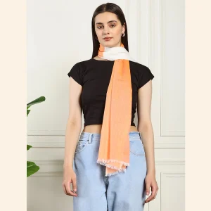 Viscose Rayon Orange Ombre Scarf Great Gift for Women - Image 4