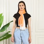 Viscose Rayon Orange Ombre Scarf Great Gift for Women