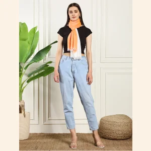 Viscose Rayon Orange Ombre Scarf Great Gift for Women - Image 6