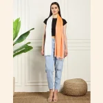 Viscose Rayon Orange Ombre Scarf Great Gift for Women - Image 7