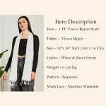 Women Fashion Sequence Bandana Kerchief Scarf - Image 8