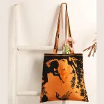 Women Tote Handbag Orange Fairy Land Mandala Print Bag - Image 4