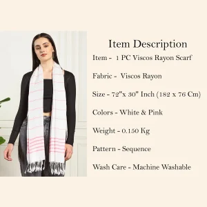 Women Viscose Scarf Stylish Sequence Scarves - Image 8