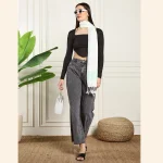 Women Wrap Striped Pattern Scarves Style Neck Stole - Image 5