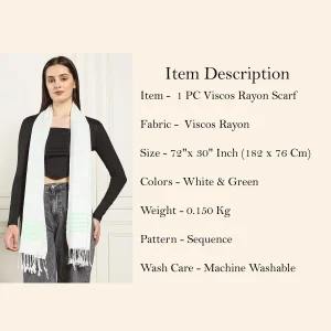 Women Wrap Striped Pattern Scarves Style Neck Stole - Image 8